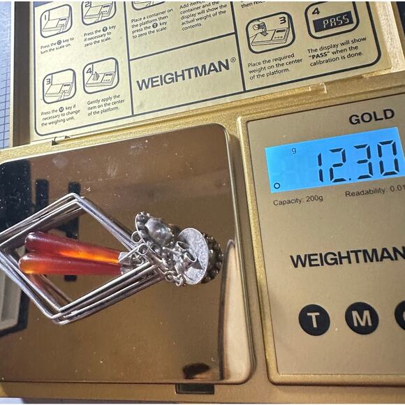 Vintage 925 sterling silver conchos genuine carnelian dangle drop post earrings - Picture 8 of 8